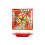 8 Inch Ceramic Steak Plate, Irregular HandPainted Square Dinner Plate, Red Wave Design 1