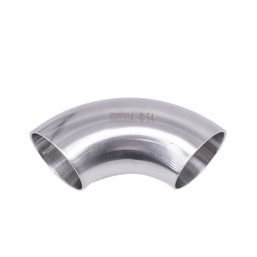 90 Degree 304 Stainless Steel Elbow Sanitary Pipe Fitting 70Mm Od Butt Weld Corrosion Resistant 9119770775405
