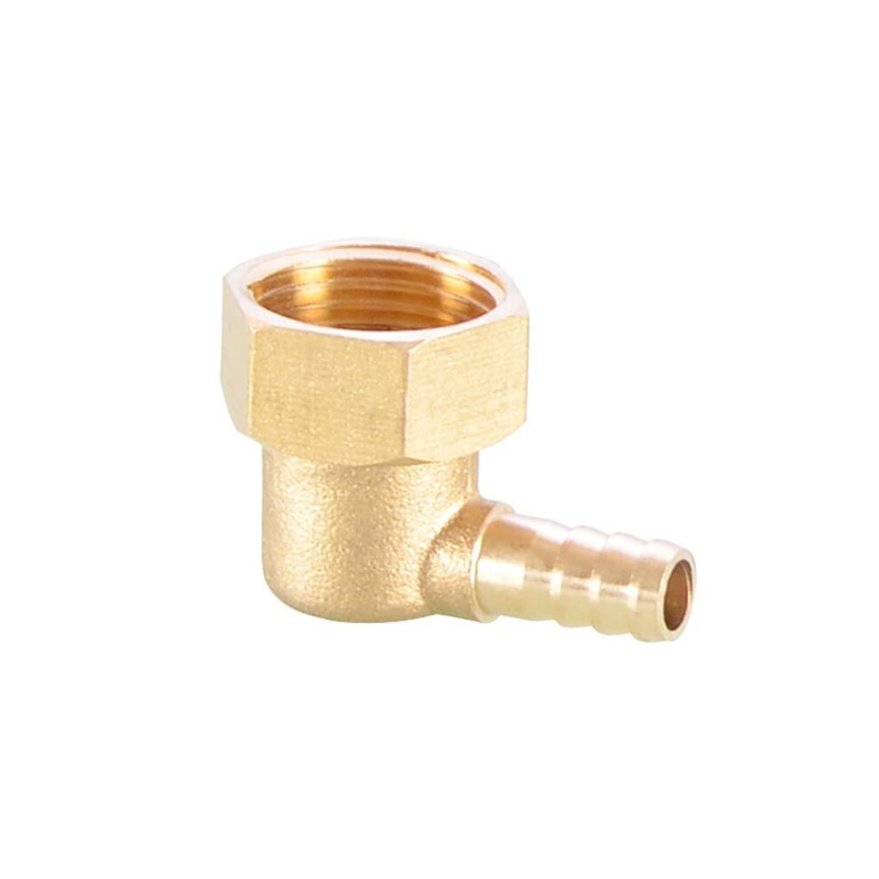 1Pcs 8Mm Brass Hose Barb Elbow Connector, 1/2' Bsp Female Thread Pipe Fitting, 90 Degree Leakproof 9426802885125