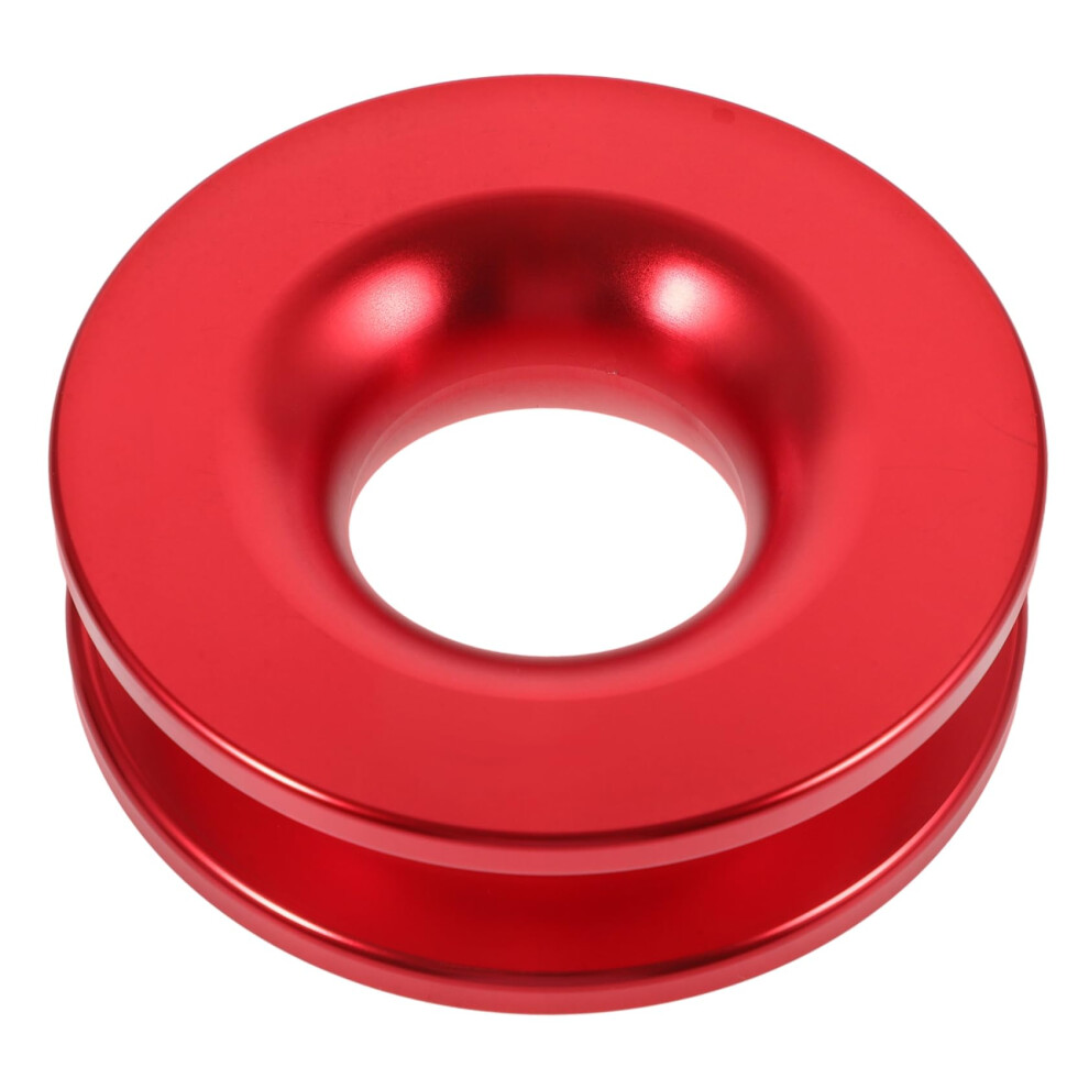 Winch Snatch Ring Aluminum For Synthetic Rope Offroad Recovery Pulley Ring Heavy Duty 9.5Cm Red 9001264053475