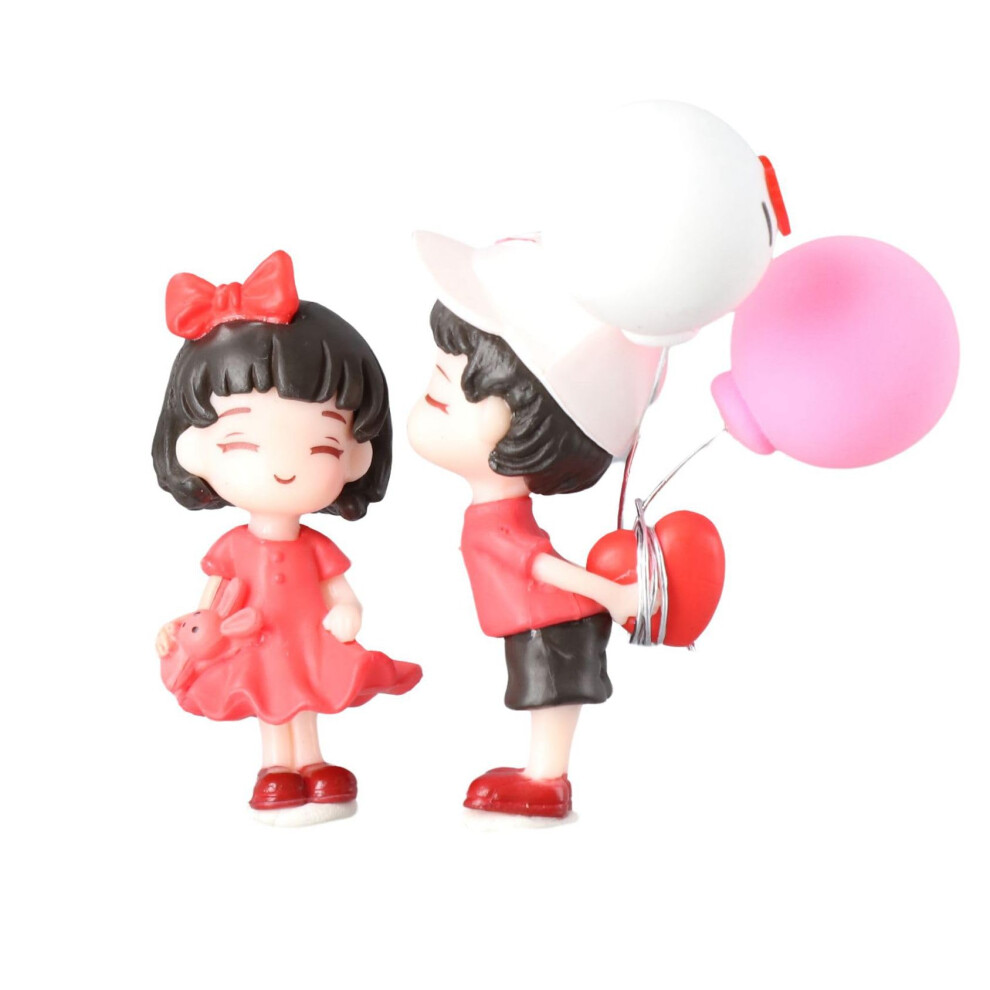 Cute Resin Couple Figurines For Car Dashboard Decoration Romantic Cartoon Anime Home Decor 9426802885279