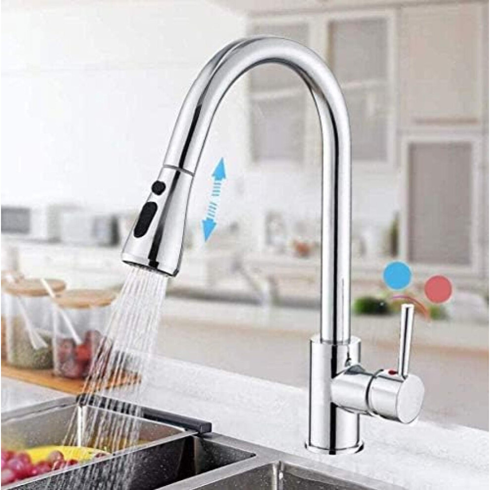 Pullout Kitchen Faucet With 360 Rotatable Spout, Dual Spray, Solid Brass, Leak Design 9001264053048