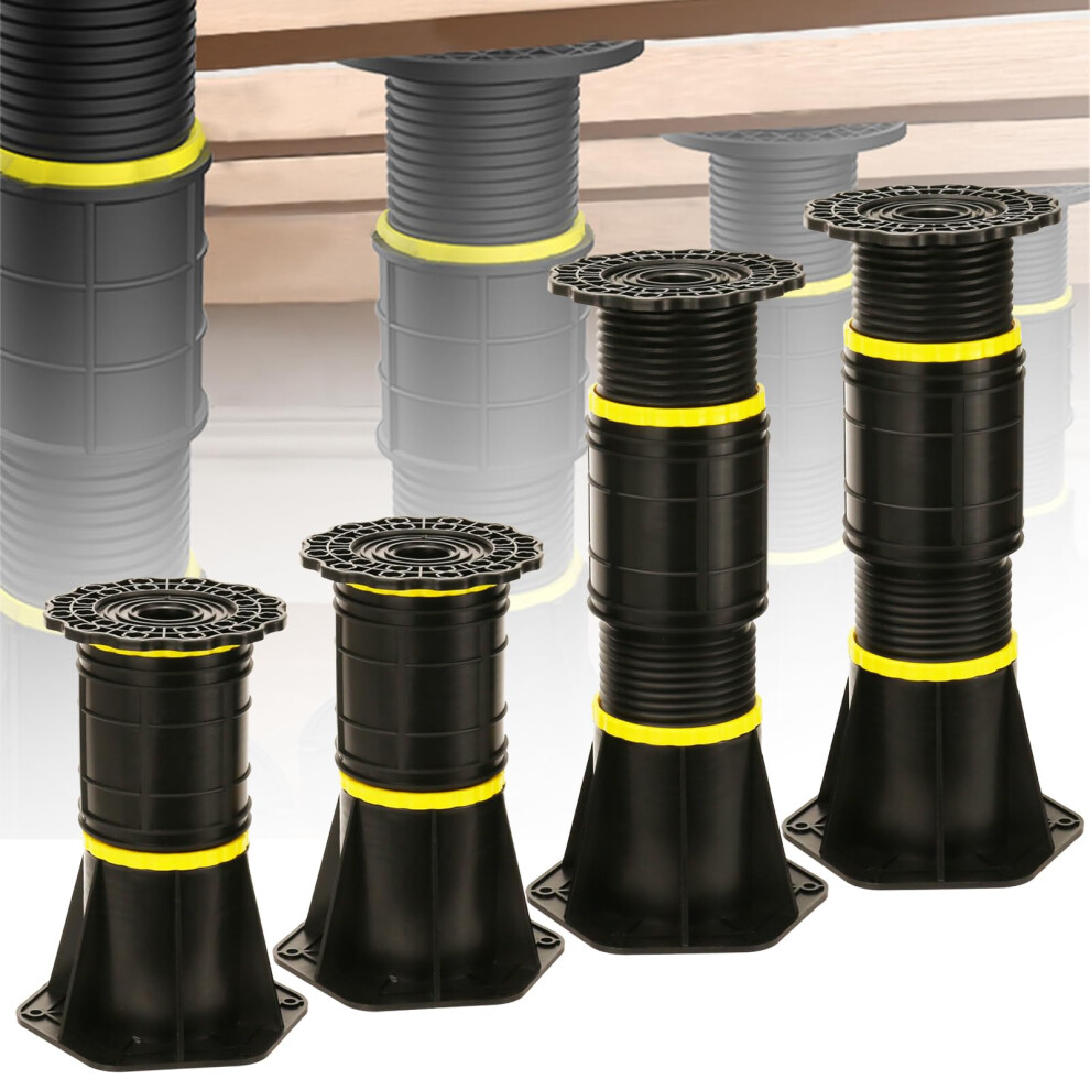 4 Pcs Bed Frame Support Legs Adjustable Height 8.5'13.2' Heavy Duty Reinforcement For Sagging Prevention 9001264053703