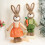 Easter Bunnies Figurines Modern Art Spring Home Decors-Green 7