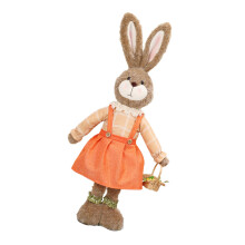 Easter Decoration Easter Bunnies Statues,Standing Straw-Orange