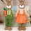 Easter Decoration Easter Bunnies Statues,Standing Straw-Orange 6