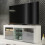 TV Unit 145cm Pulse - White & Grey Gloss Doors 1