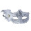 Adjustable Bands Half Face Mask with Floral Laces for-White 1