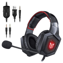 RGB LED-belyst gamingheadset, konstläder och minnesskum, kompatibilitet med flera plattformar för ny Xbox One PC Mac OS PS4 Surfplatta Telefon,