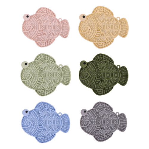 Fish Shape Slow Feeder Siliconen voedingsmat voor-Blauw 1