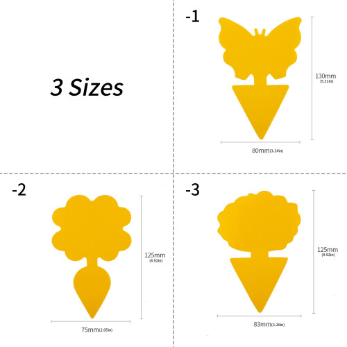 Pack of 57 Double Sided Multiple Shape Sticky Insect-Butterfly 2