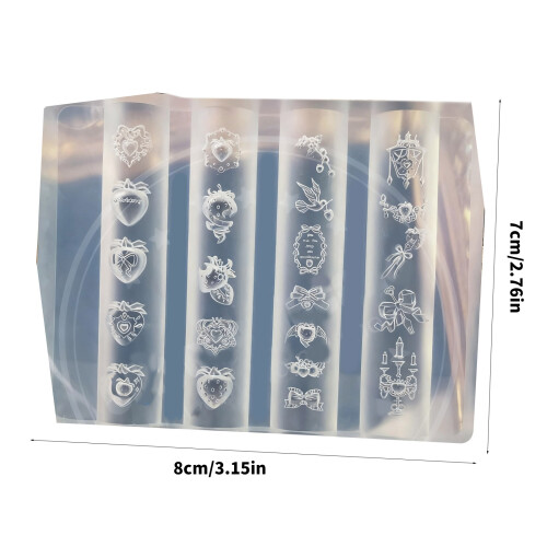 Silicone Strawberry Bowknot Nail Mould for Customes Designs and 2