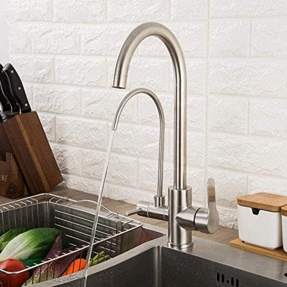 304 Stainless Steel Kitchen Faucet With Water Filter, 360 Rotating Sink Tap For Purified Water 9189345640056