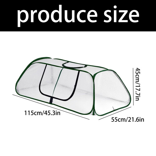 Greenhouse Portable Protector with Door PVC Resistant-green 2