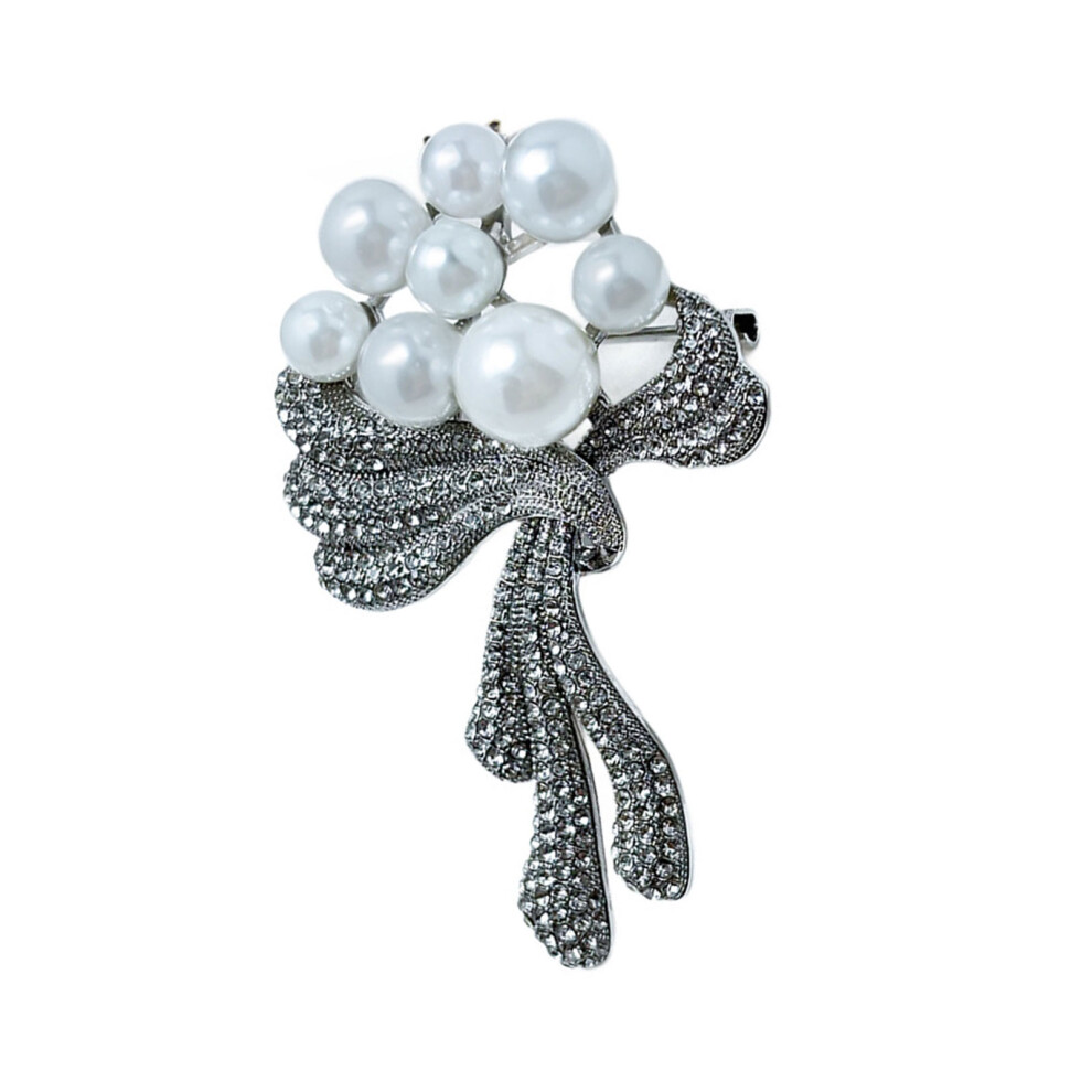 Gray Fashionable Alloy Pin With Accent Stylish Party Wear