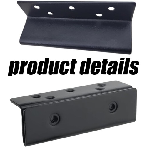2Pcs Heavy Duty Bed Rail Brackets with Screws, Secure Double Hook Bed Frame Brackets for Wood Bed 2