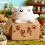 Cartoon-Arme-Box-Katze-Modell, kleine Statue, 11