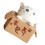 Cartoon-Arme-Box-Katze-Modell, kleine Statue, 5
