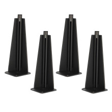 Adjustable Furniture Legs Aluminum Sofa Bed Cabinet Table Support Feet Set of 4 Adjustable Height