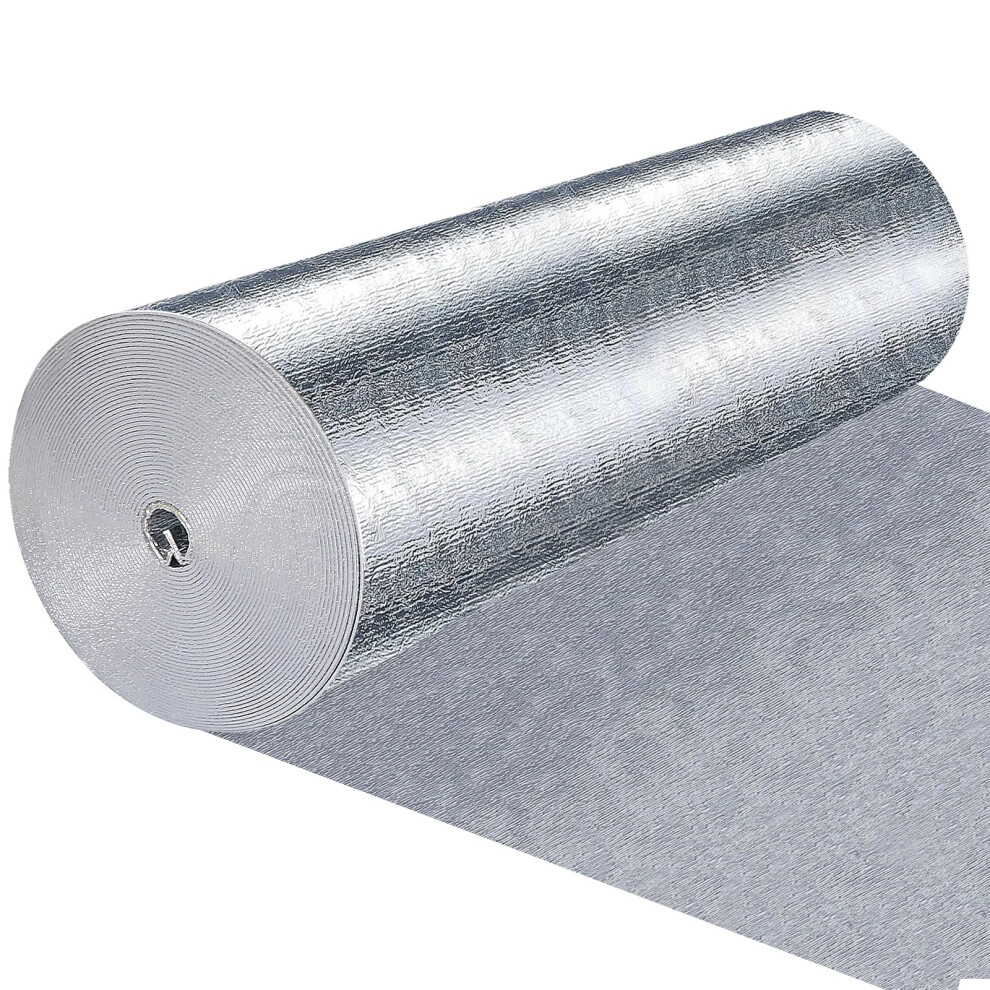 Reflective Insulation Roll 48'X100' Double Aluminum Foil Radiant Barrier For Garage Door And Windows 9426802886269