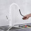 Kitchen Faucet Pull Out Spray Tap 360 Swivel Solid Brass Mixer for Sink Black and White 4
