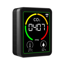 Rechargeable Air Quality Monitor with CO2 TVOC Detection-Black