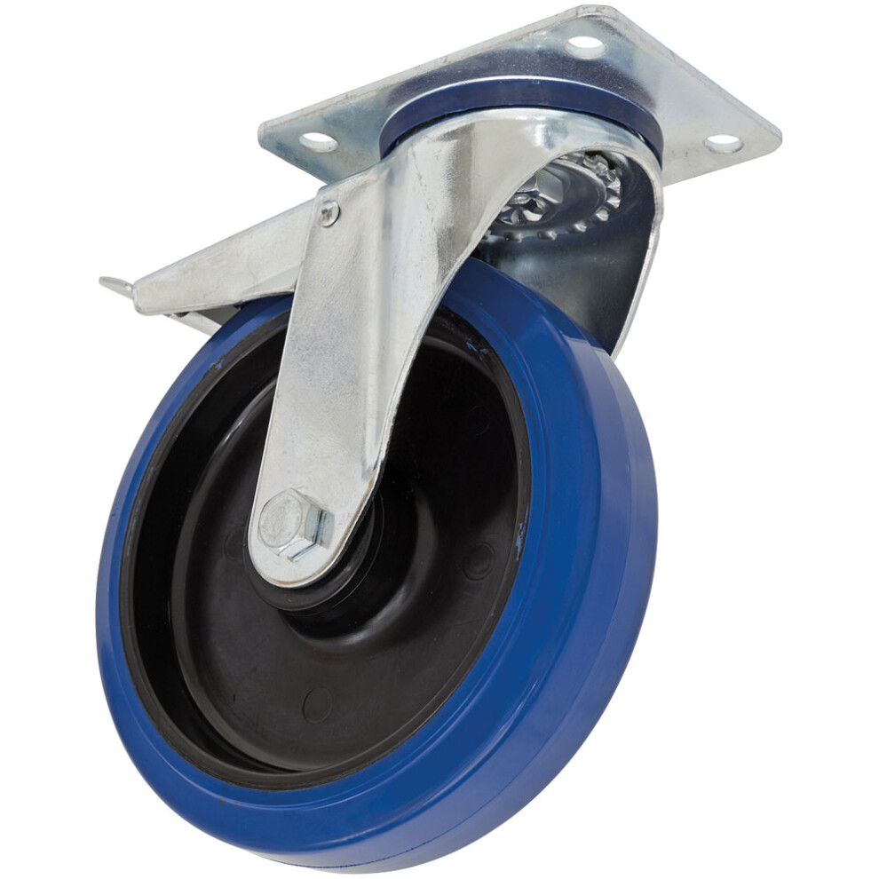 Sealey 160Mm Castor Wheel With Swivel Plate & Total Lock Scw3160splem