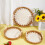 Size Option 22cm 24cm 28cm Woven Snacks Tray-white shell 22X3 2