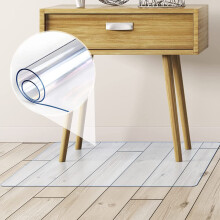 Clear Carpet Protector NonSkid Transparent Vinyl Floor Mat 1.5mm Thick for Low Pile Carpet