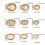 Size Option 22cm 24cm 28cm Woven Snacks Tray-white shell 22X3 3