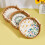 Size Option 22cm 24cm 28cm Woven Snacks Tray-white shell 22X3 7