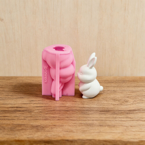 Hare Figurine Silicone Molds for Epoxy Resin Candle Soap 1