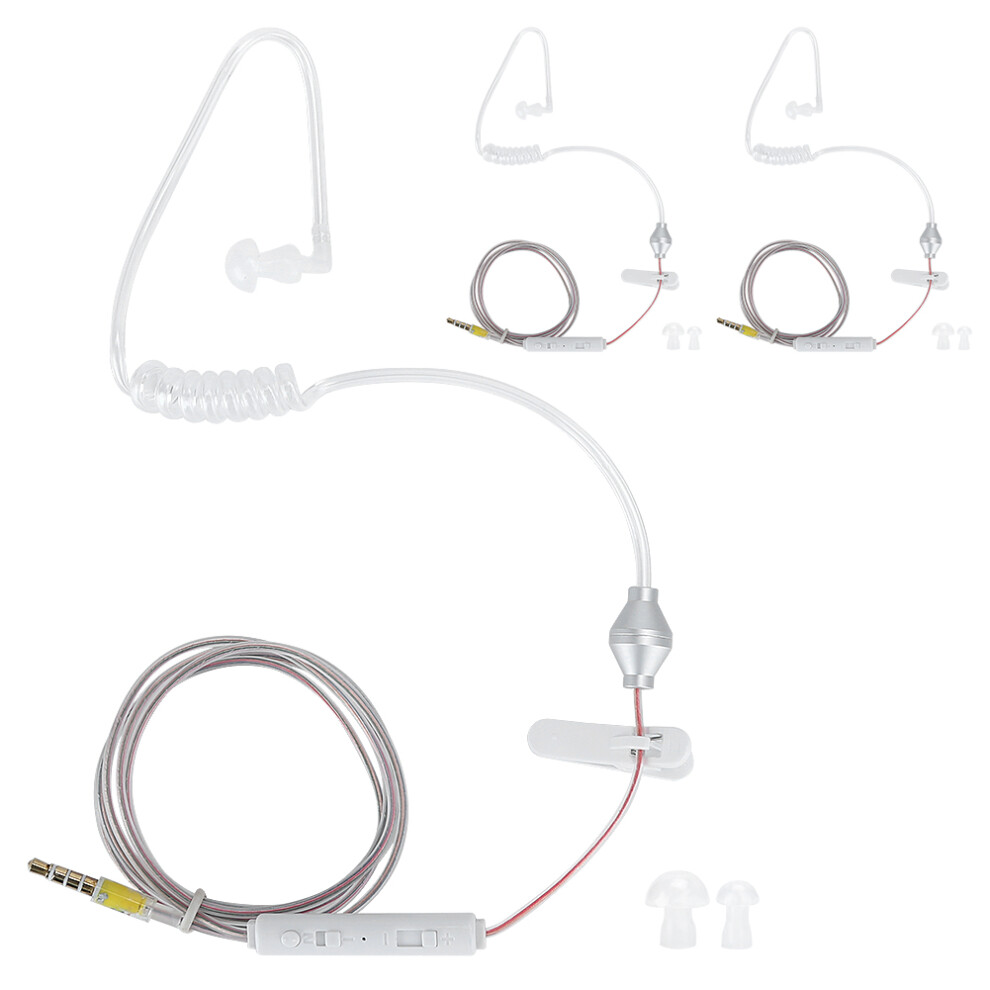 Wired Earbuds With Microphone Stereo Earpiece Air Tube Headphones Anti Radiation In Ear Headphones Noise Isolating Acoustic Tube Earbuds With 3.5Mm 9420858069935