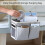 Bedside Storage Organizer Hanging Bedside Caddy for Bunk Beds Dorm Room Headboard Bed Rail Light Grey 2