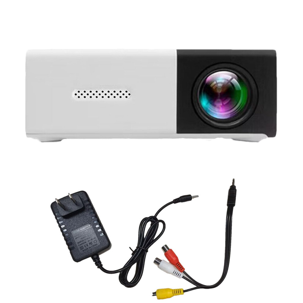Mini Projector 1080P HD with Builtin Speakers, 180 Rotating Stand, HDMI and USB for Movies