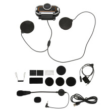 Draadloze helmintercom voor motorrijders, Bluetooth-headset met CVC-ruisonderdrukking, stereomuziek, handsfree bellen, IPX6 waterdicht.