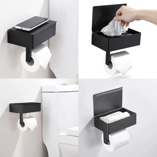 Toilettenpapierhalter aus Metall mit Spender für 1