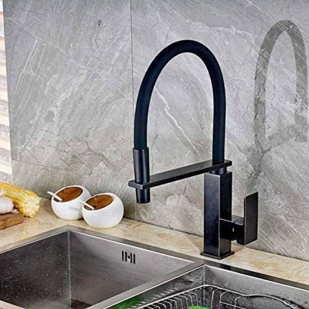 Bronze Kitchen Faucet With Oiled Finish, Solid Brass Swivel Spout, Dropdown Sink Mixer 9001264054847
