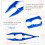 10PCS Plastic Tweezers for Beadwork, Blue Craft Beading Tools with Precise Placement Grip 2
