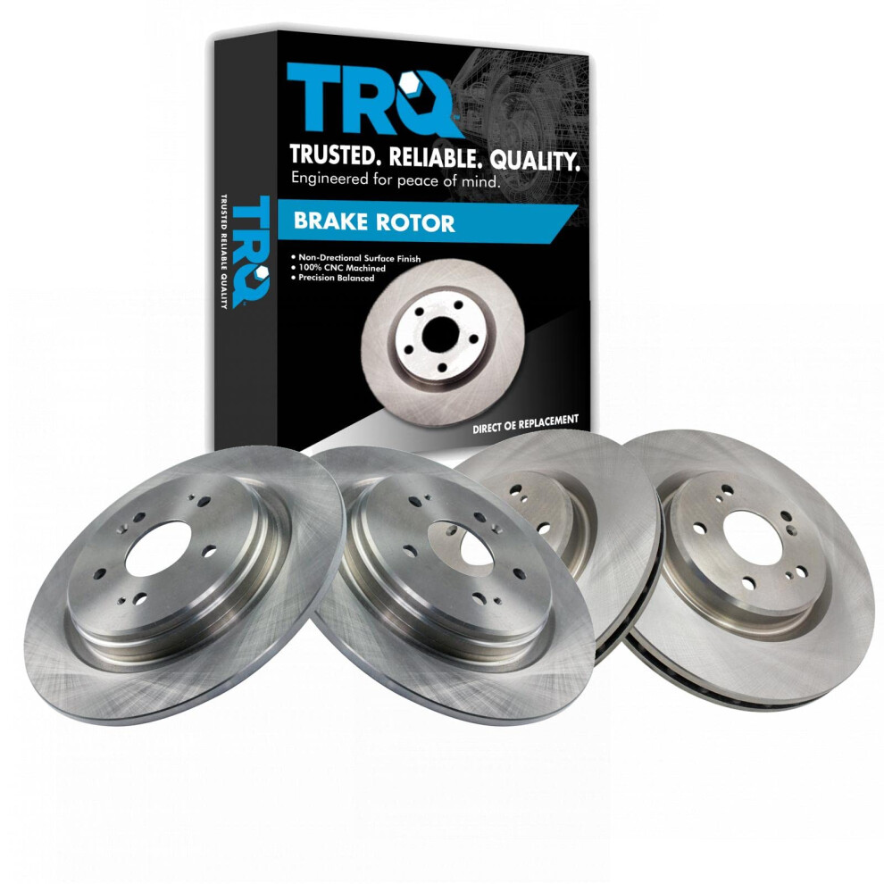 Front And Rear Brake Rotors Kit For 20192024 Acura Rdx, Precision Braking Performance 9426802886764