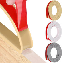 20mm Self Adhesive Rubber Edge Banding Trim, Flexible TPE Furniture Protector Strip, Camel 16.4ft