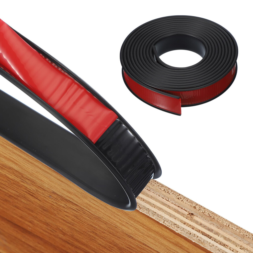 Tpe Ushape Edge Banding Strip 11/4 Inch X 13Ft Selfadhesive Flexible Furniture Edge Protector Black