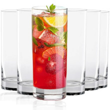 15oz Highball Glasses Set of 6 – Elegant Tom Collins Tall Cocktail Glasses for Mojito and Whiskey