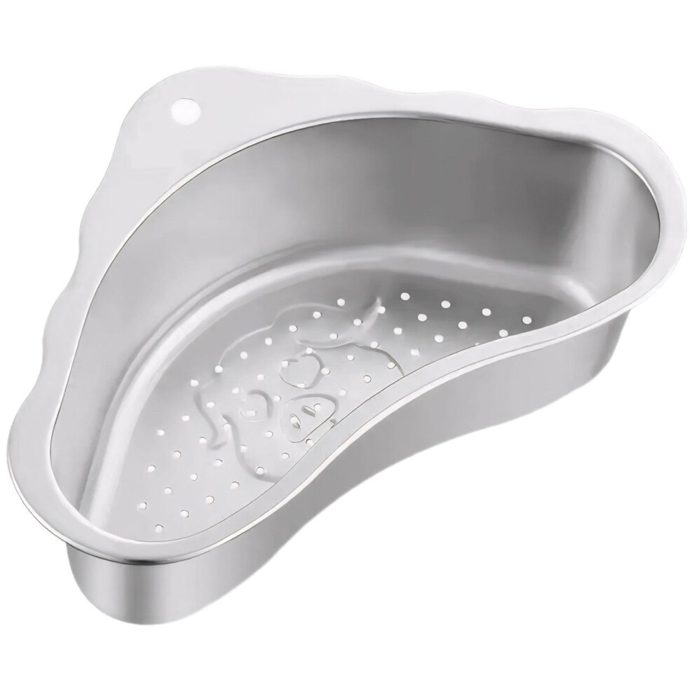 Corner Sink Strainer Stainless Steel Triangle Basket For Kitchen Debris Filtration 24X15x8 Cm Silver 9119770776310