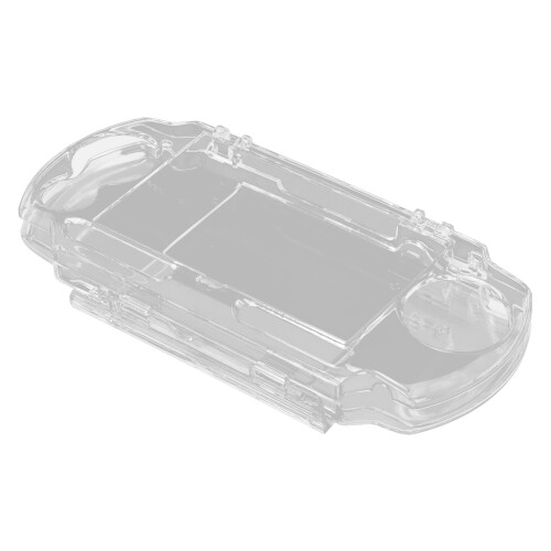 Capa com encaixe perfeito para PSP 2000/3000, proteção completa com acabamento resistente a arranhões, capa rígida transparente com abertura 2
