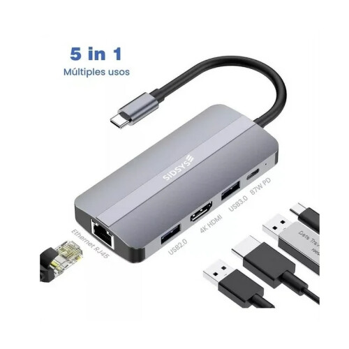 Διανομέας USB C με προσαρμογέα πολλαπλών θυρών, συμπαγής σχεδιασμός, ευρεία 1