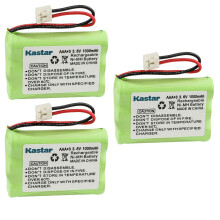 3Pack 3.6V 1000mAh Cordless Phone Battery Replacement NiMH Rechargeable for AT&T and VTech Long Life