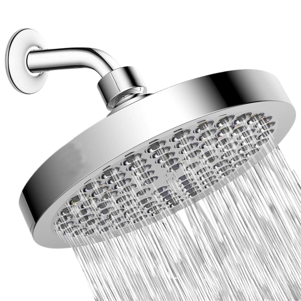 Rainfall Shower Head Pressure Ceiling Mounted Round Silicone Nozzle For Even Water Coverage 9426802887396
