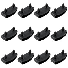 Bed Slat End Caps 55x9mm Black 12pcs Secure Slat Holders for Wooden Bed Frame Replacement