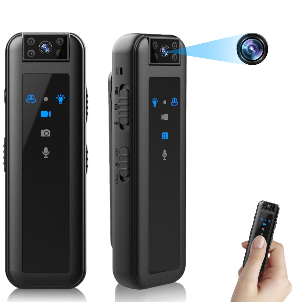 1080P Body Camera With Night Vision, 180 Rotatable Lens Mini Video Recorder For Security 9426802887587